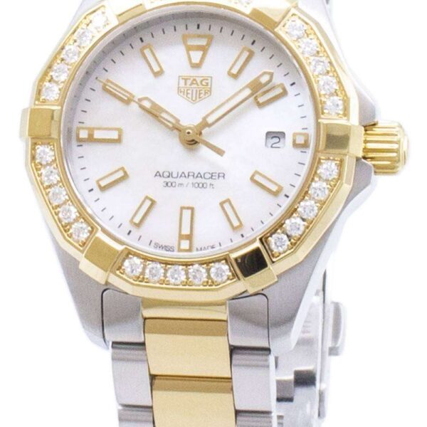Tag Heuer Aquaracer Diamonds Mother Of Pearl Dial Two Tone Steel Strap Watch For Women Wbd1421 Bb0321 - alternate view