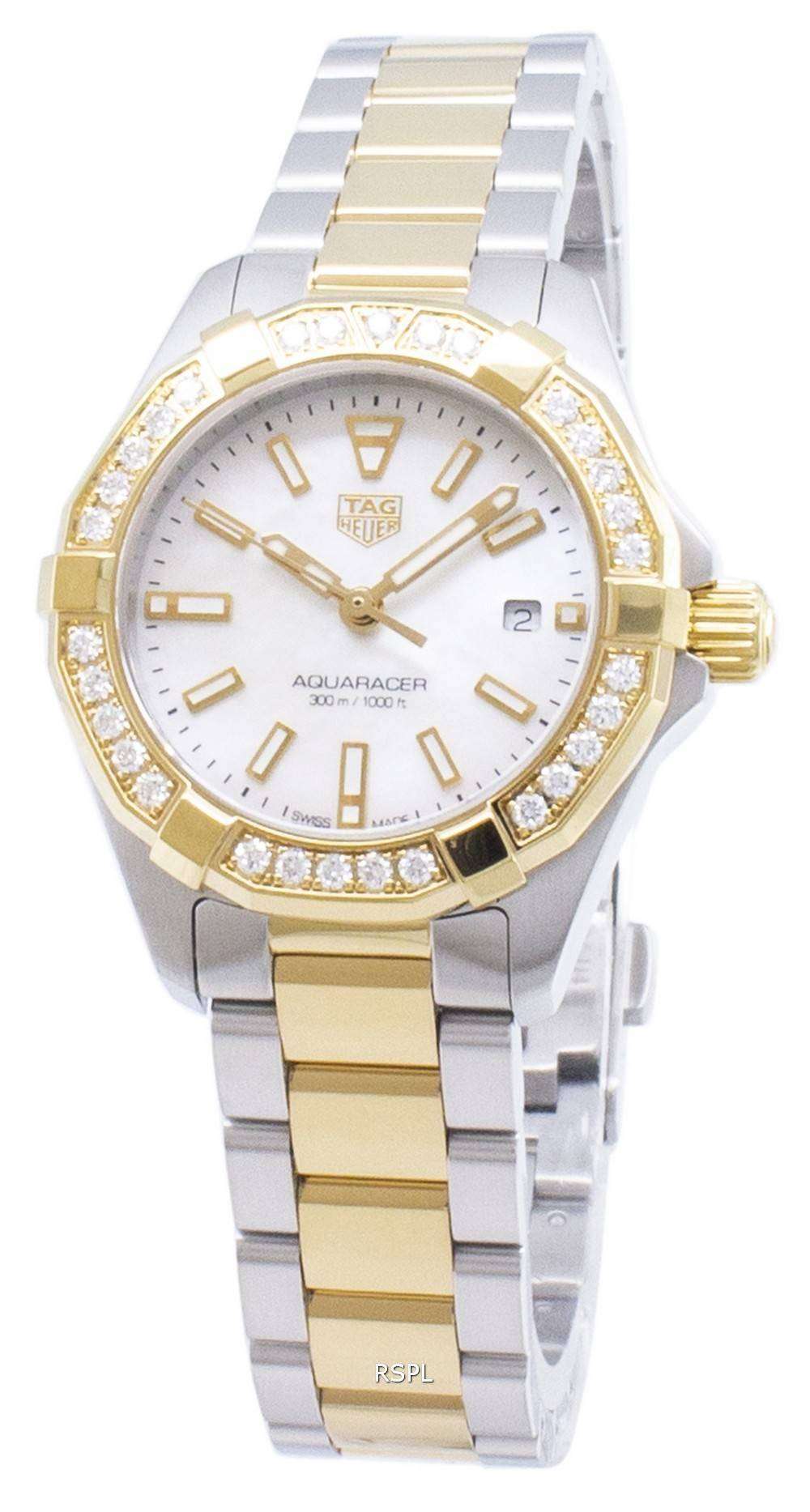 Tag Heuer Aquaracer Diamonds Mother Of Pearl Dial Two Tone Steel Strap Watch For Women Wbd1421 Bb0321 - Image 2