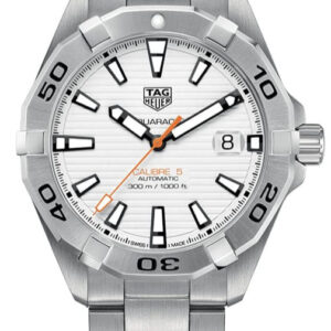 Tag Heuer Aquaracer Automatic White Dial Silver Steel Strap Watch For Men Wbd2111 Ba0928