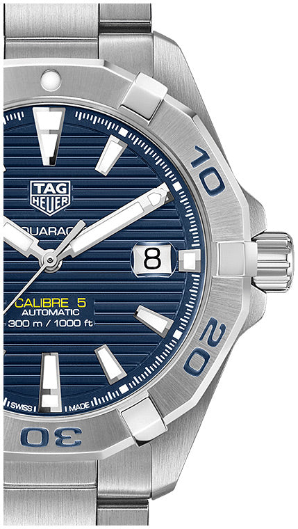 Tag Heuer Aquaracer Automatic Blue Dial Silver Steel Strap Watch For Men Wbd2112 Ba0928 - alternate view