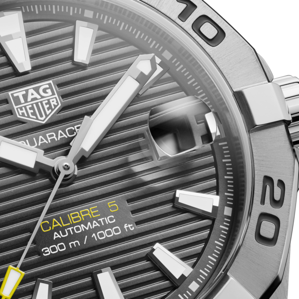 Tag Heuer Aquaracer Calibre 5 Grey Dial Silver Steel Strap Watch For Men Wbd2113 Ba0928 - alternate view