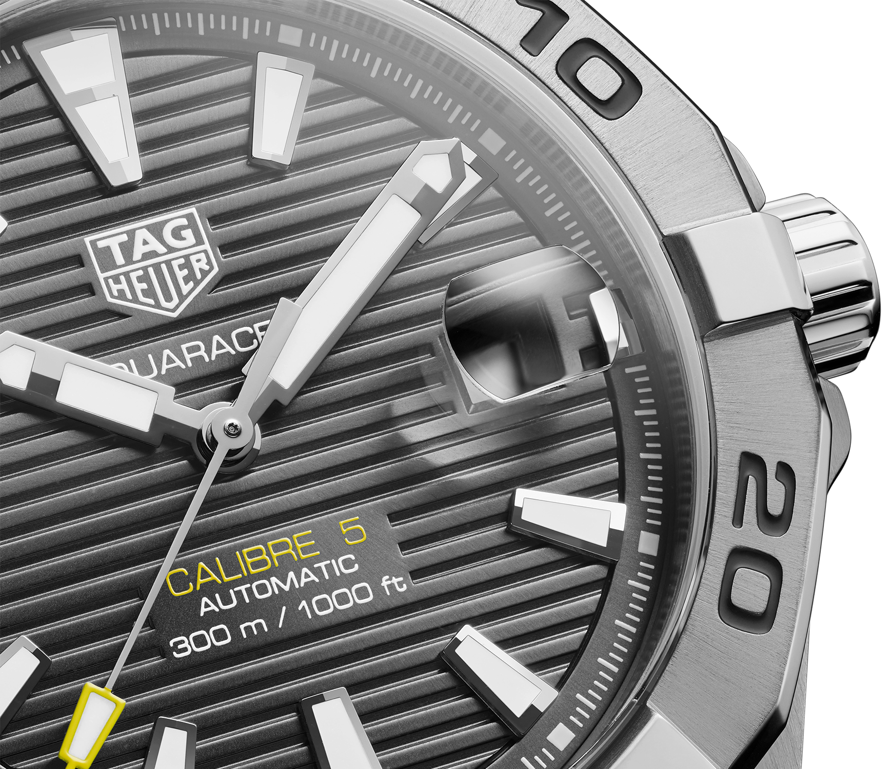 Tag Heuer Aquaracer Calibre 5 Grey Dial Silver Steel Strap Watch For Men Wbd2113 Ba0928 - Image 2