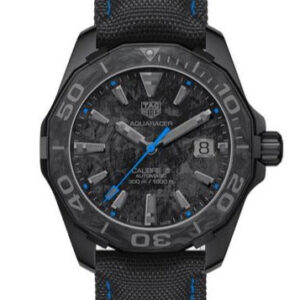 Tag Heuer Aquaracer Calibre 5 Black Nylon Strap Carbon Dial Watch For Men Wbd218c Fc6447
