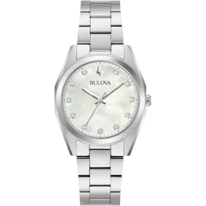 Bulova Surveyor Ladies Mother Of Pearl Watch 96p228
