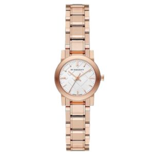 Ladies Swiss Rose Gold Tone Stainless Steel Burberry Watch Bu9204