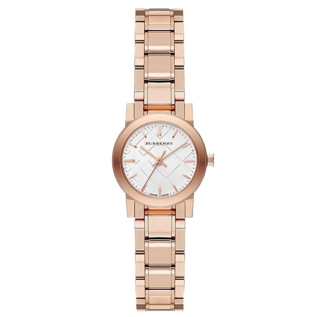 Ladies Swiss Rose Gold Tone Stainless Steel Burberry Watch Bu9204