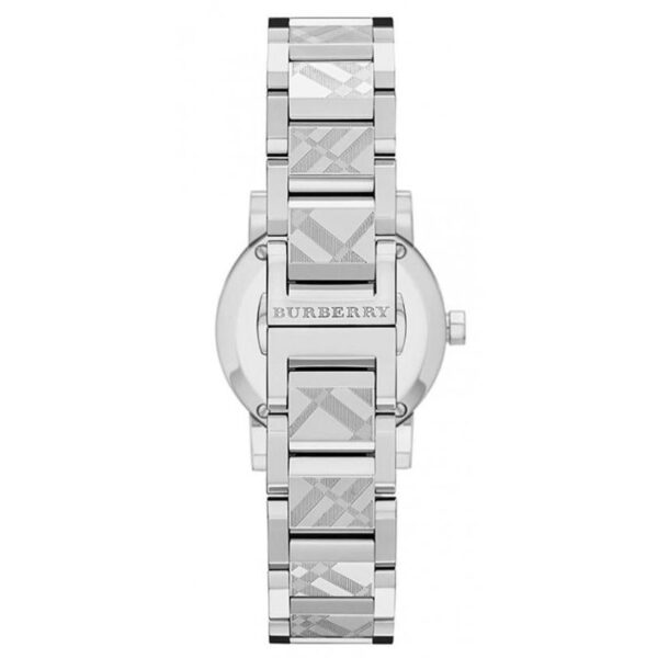 Ladies The City Engraved Silver Steel Burberry Bracelet Watch Bu9233 - alternate view
