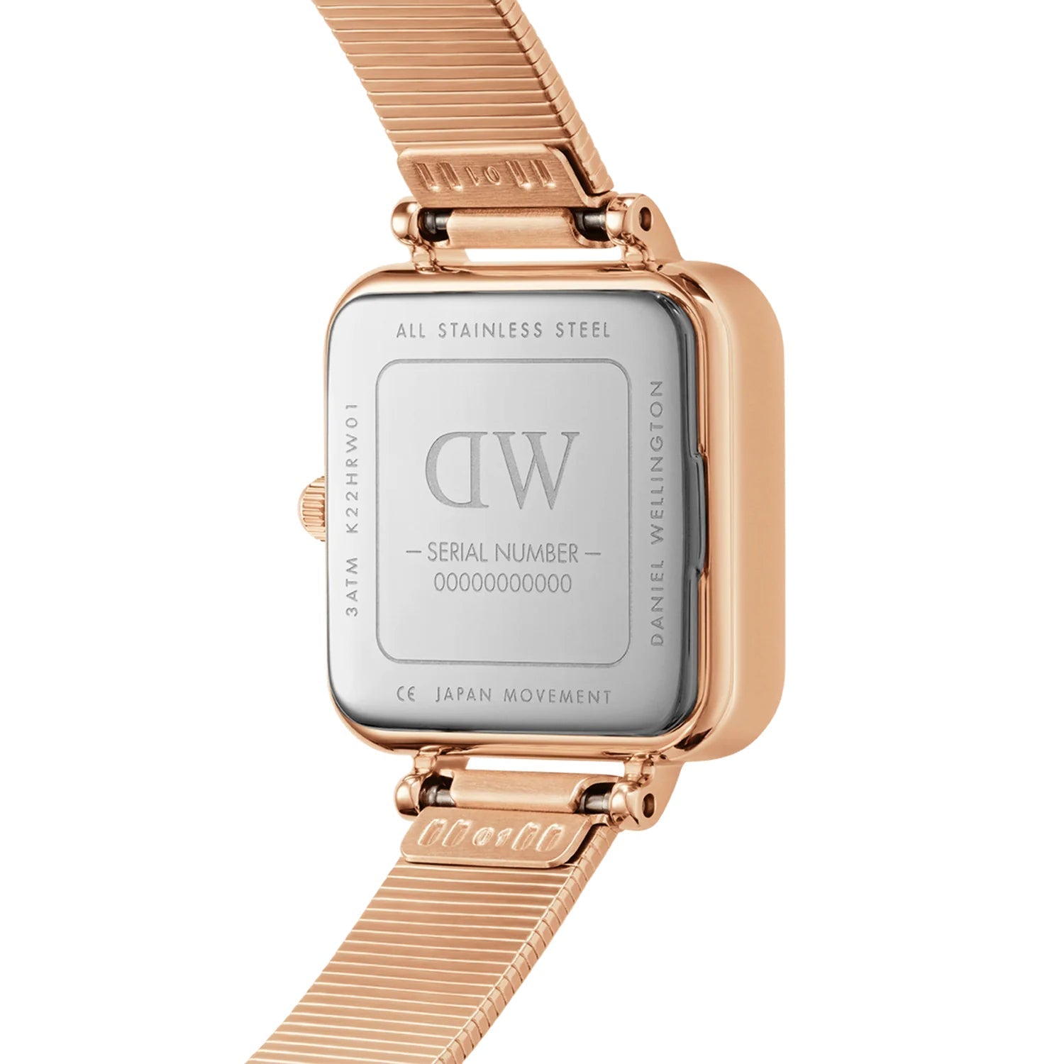 Daniel Wellington Quadro Studio Ladies Rose Gold Watch Dw00100519 - Image 3