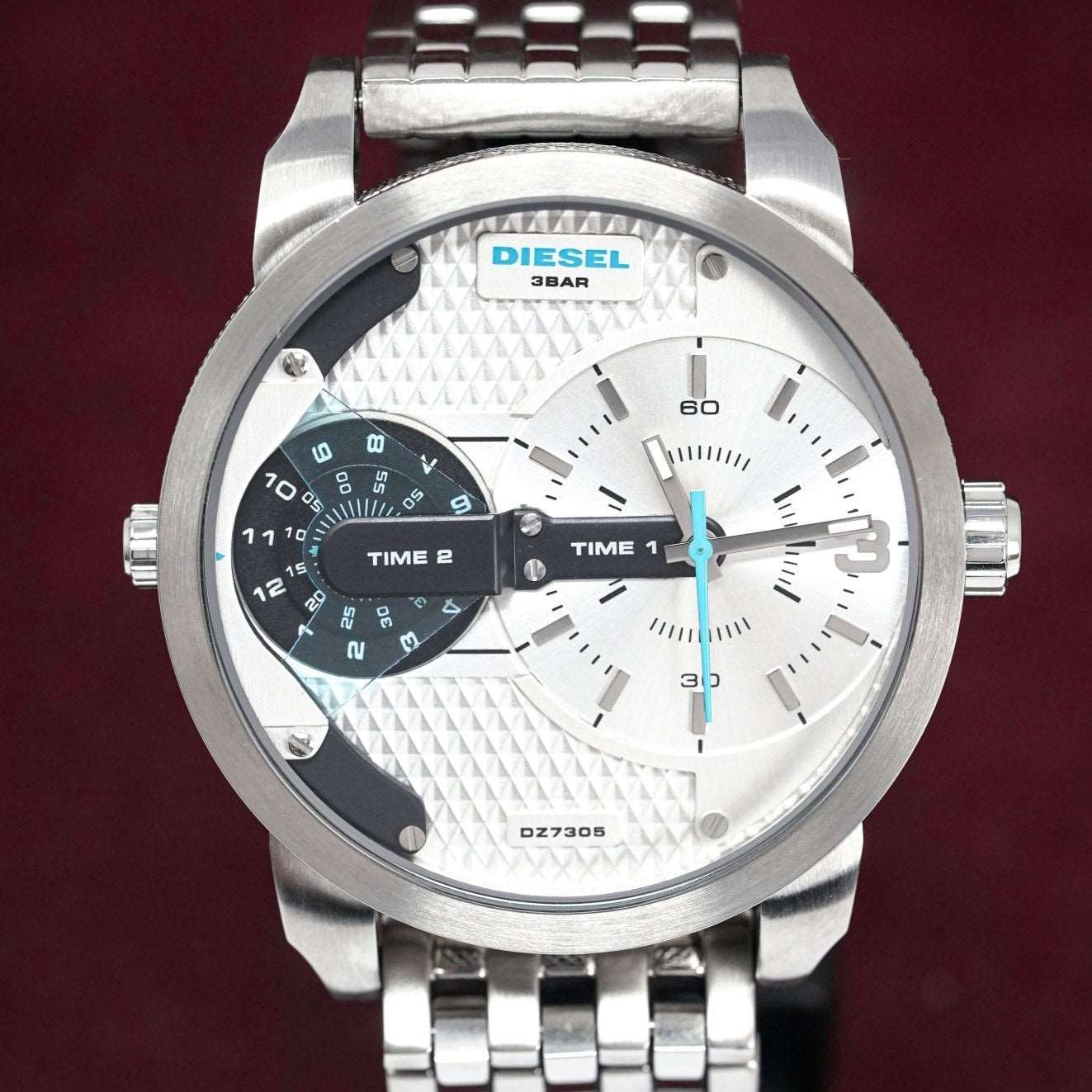 Diesel Dz7305 Men S Mini Daddy Silver Watch - Image 3
