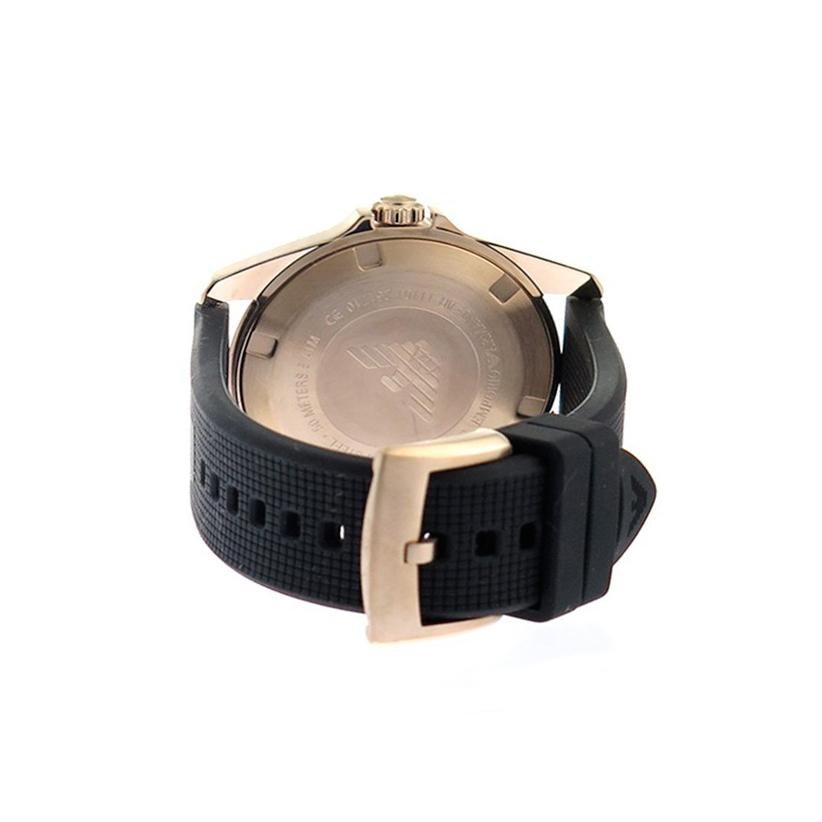 Emporio Armani Ar11101 Men S Rose Gold Black Watch - Image 2