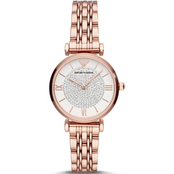 Emporio Armani Ar11244 Ladies Rose Gold Glitz Watch
