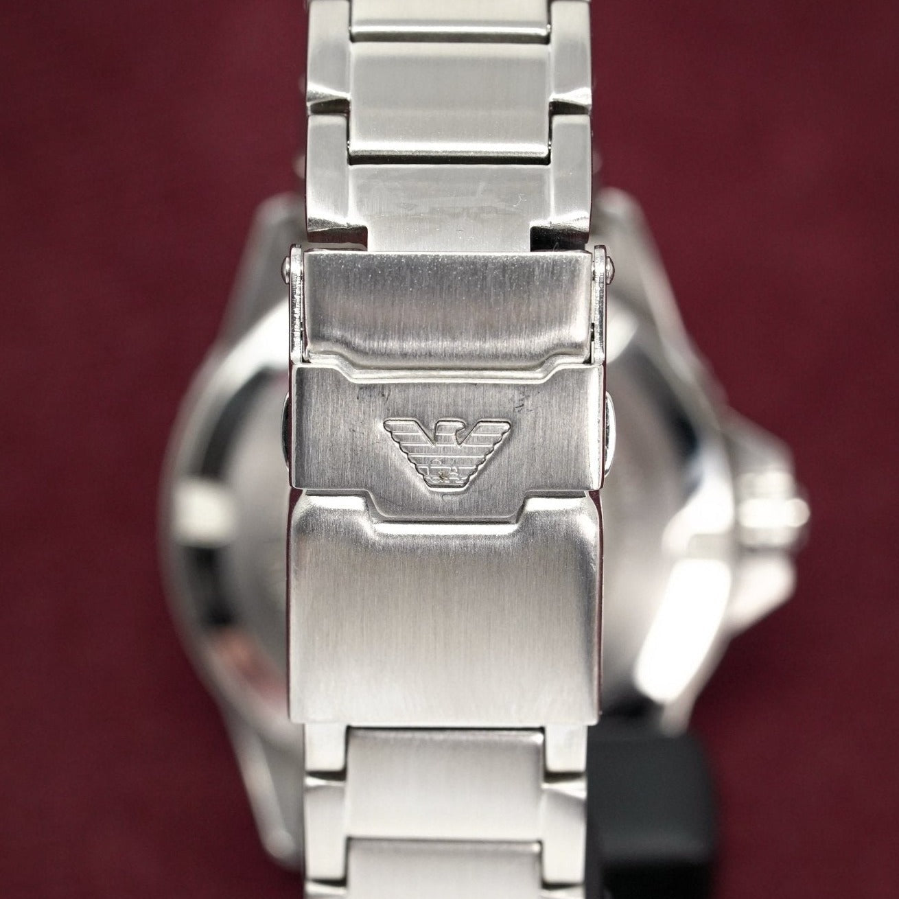 Emporio Armani Ar11339 Men S Diver Steel Blue Watch - Image 4