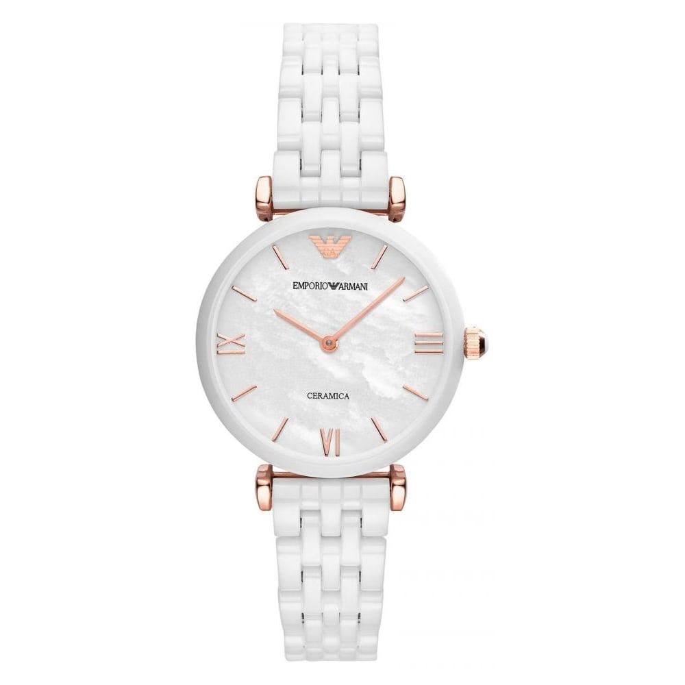 Emporio Armani Ar1486 Ladies White Watch