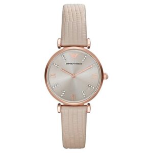 Emporio Armani Ar1681 Ladies Rose Gold Cream Watch