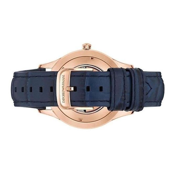 Emporio Armani Ar1947 Men S Mechanical Skeleton Strap Watch - Image 2