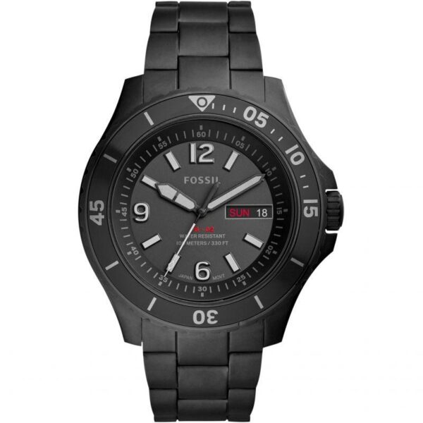 Montre Fossil FS5688 pour homme, noire, FB02