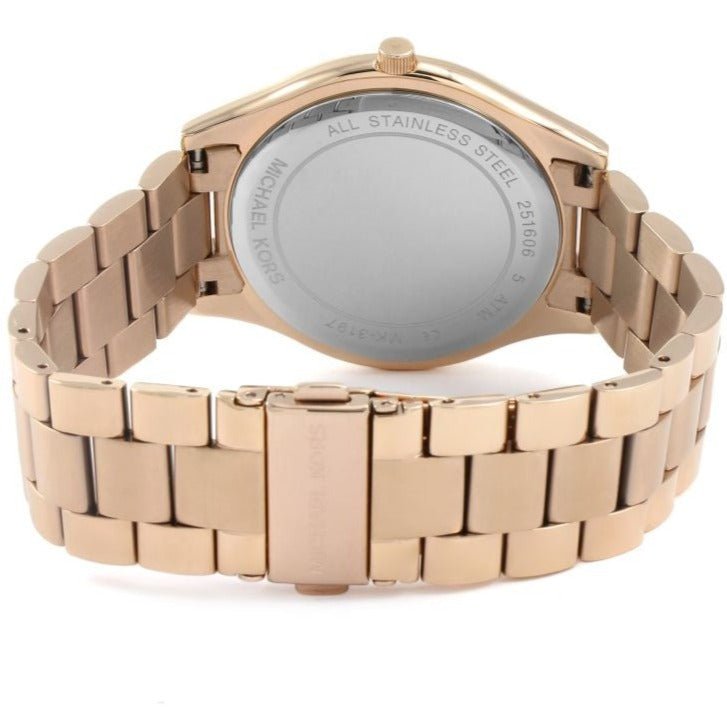 Michael Kors Mk3197 Ladies Slim Runway Rose Gold Watch - Image 2
