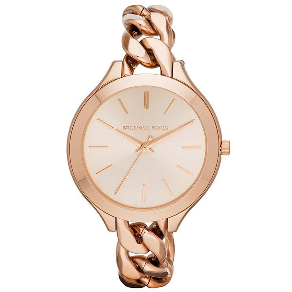 Michael Kors Mk3223 Ladies Slim Runway Rose Gold Watch
