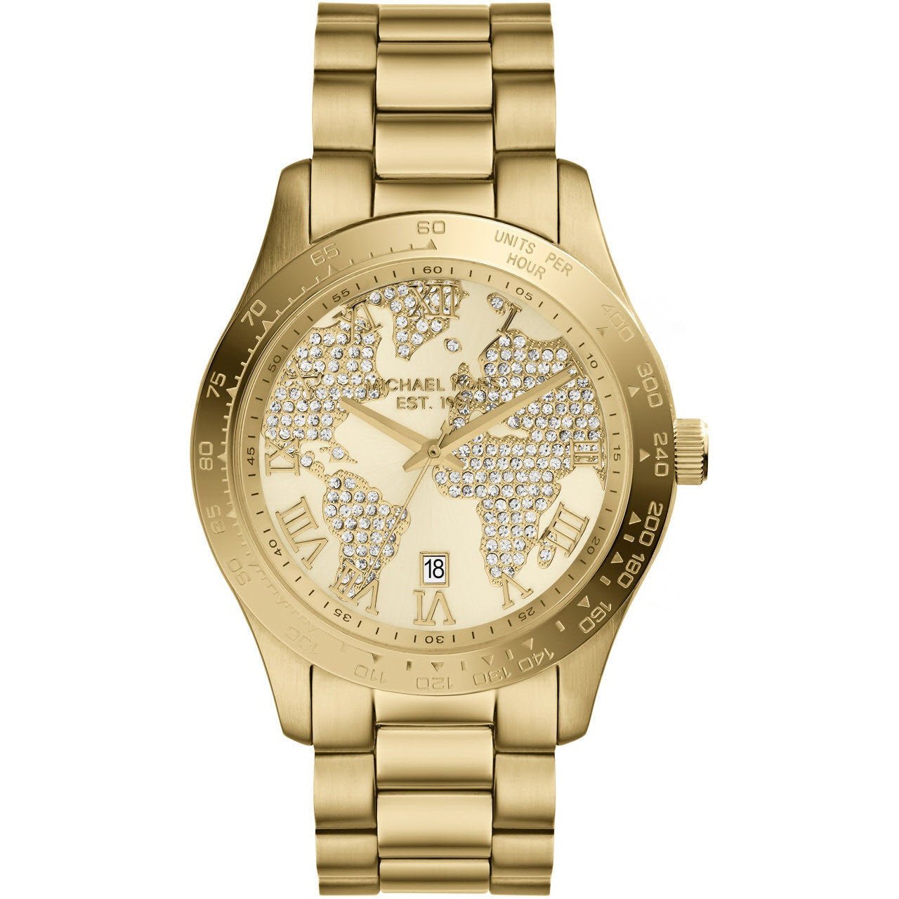 Michael Kors Mk5959 Ladies Layton Gold Pave Dial Watch