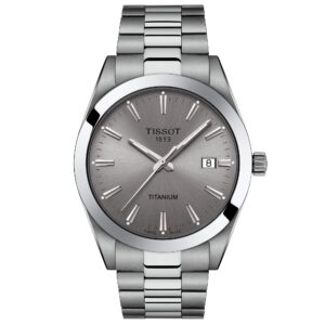Tissot Gentleman Titanium Mens Grey Watch T1274104408100