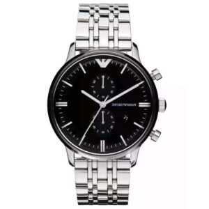 Emporio Armani Ar0389 Men S Black Chronograph Watch