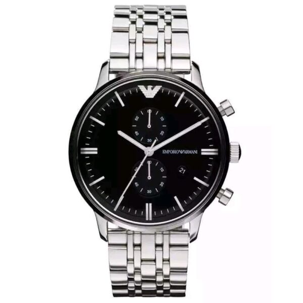 Emporio Armani Ar0389 Men S Black Chronograph Watch
