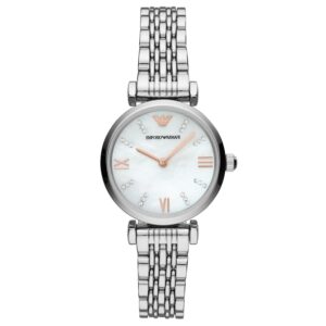 Emporio Armani Ar11204 Ladies Automatic T Bar Gianni Silver Watch
