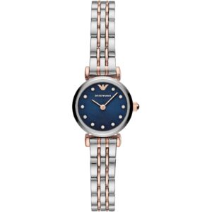 Emporio Armani Ar11222 Ladies Automatic T Bar Gianni Two Tone Blue Watch
