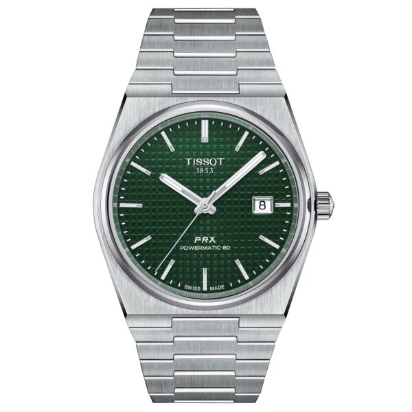 Tissot Prx Powermatic 80 Mens Green Watch T1374071109100