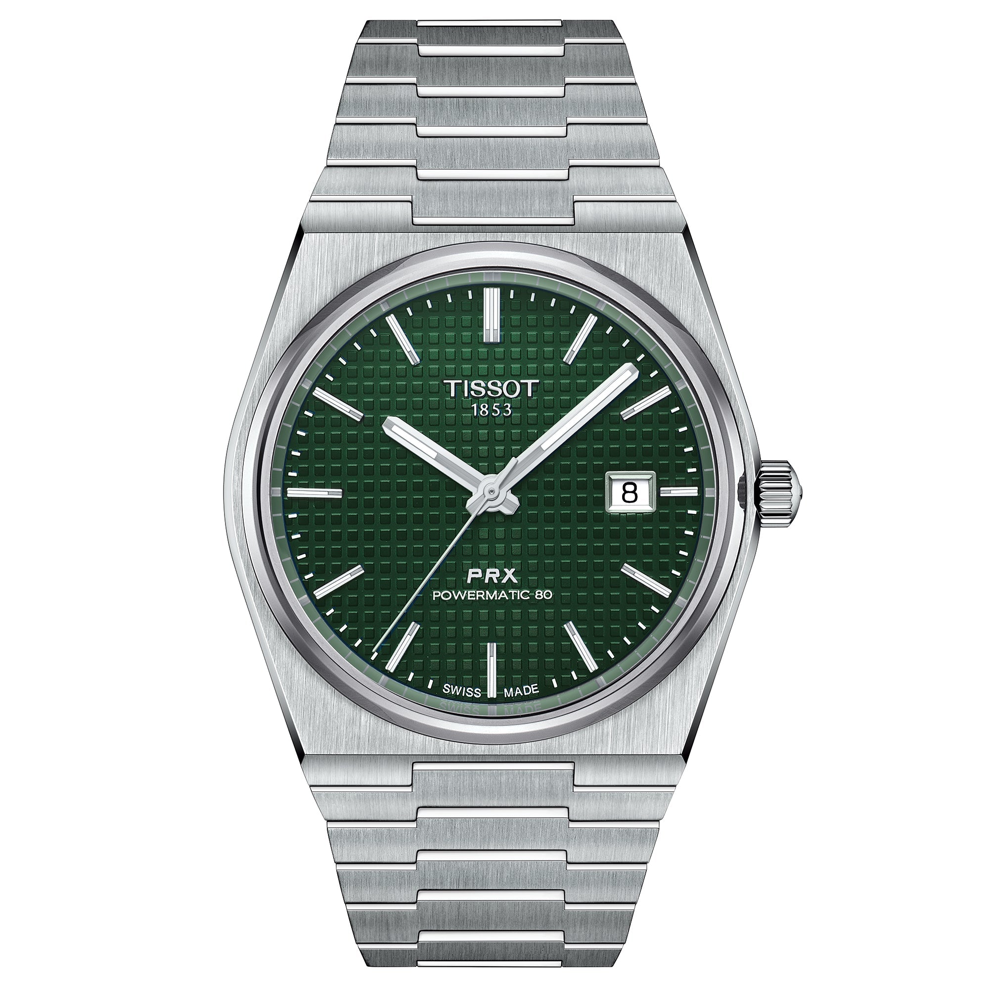 Tissot Prx Powermatic 80 Mens Green Watch T1374071109100