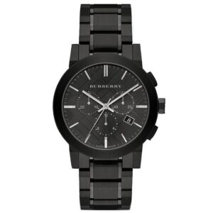 Burberry Mens Watch Chronograph The City Black Pvd Bu9354