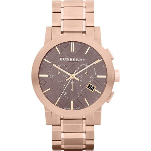 Montre homme Burberry Chronographe The City Or rose BU9353