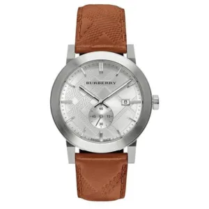 Burberry Mens Watch The City Silver Brown Bu9904