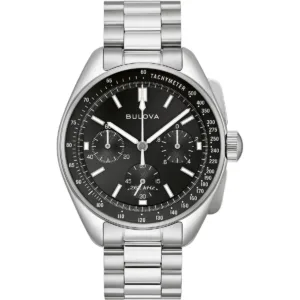 Bulova Lunar Pilot Chrono Mens Silver Watch 96k111