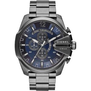 Diesel Dz4329 Men S Silver Mega Chief Chronograph Watch