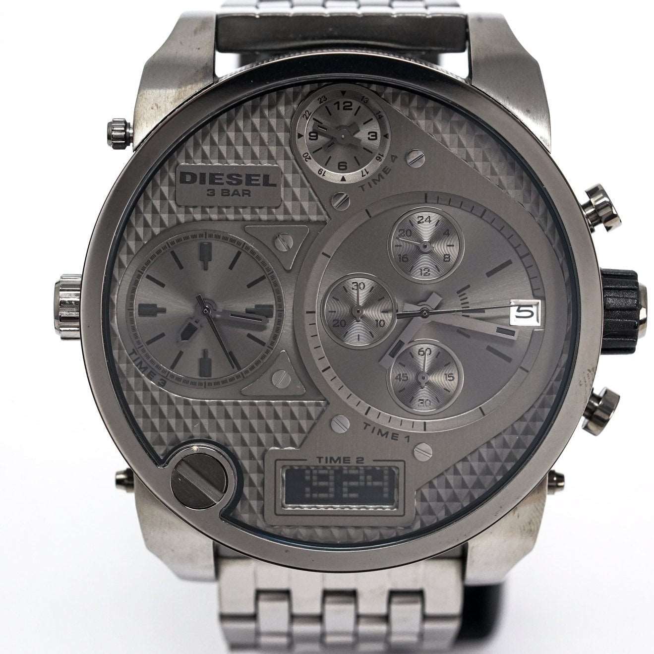 Diesel Dz7247 Men S Chronograph Big Daddy Gun Metal Watch - Image 4