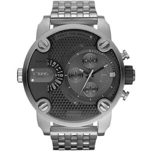 Diesel Dz7259 Men S Chronograph Little Daddy Black Silver Watch