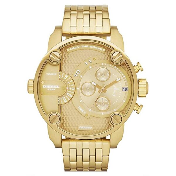 Diesel Dz7287 Men S Little Daddy Gold Stainless Steel Chronograph Watch
