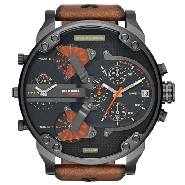 Diesel Dz7332 Men S Mr Daddy 2 0 Black Chronograph Watch