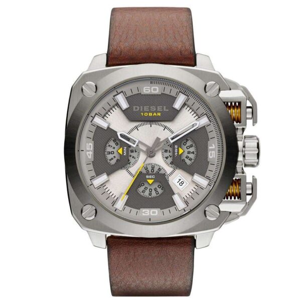 Diesel Dz7343 Herrenuhr Bamf Beige Leder Chronograph