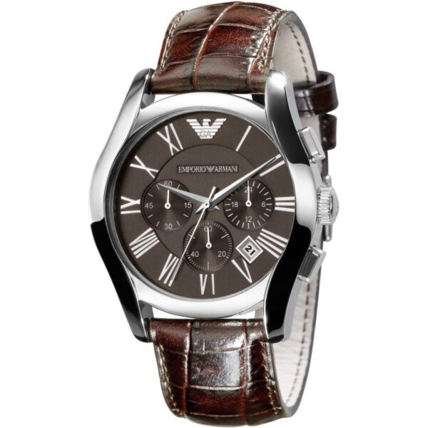 Emporio Armani Ar0671 Men S Valente Chronograph Brown Watch