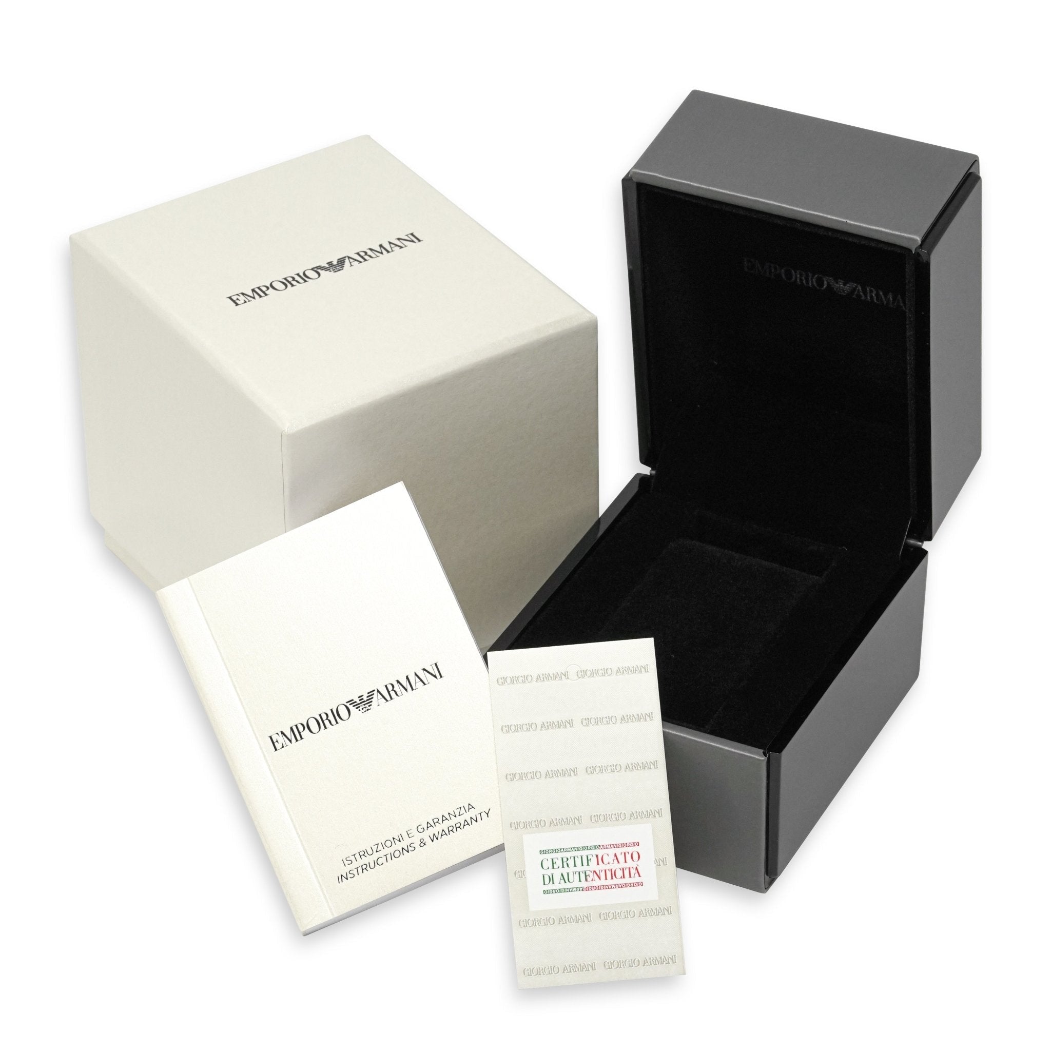 Emporio Armani Ar1455 Ladies Chronograph Ceramica Crystal Black Watch - Image 2