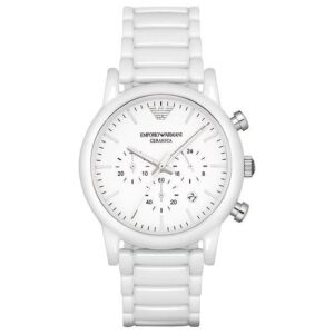 Emporio Armani Ar1499 Men S White Chronograph Watch
