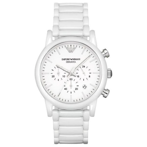 Emporio Armani Ar1499 Men S White Chronograph Watch