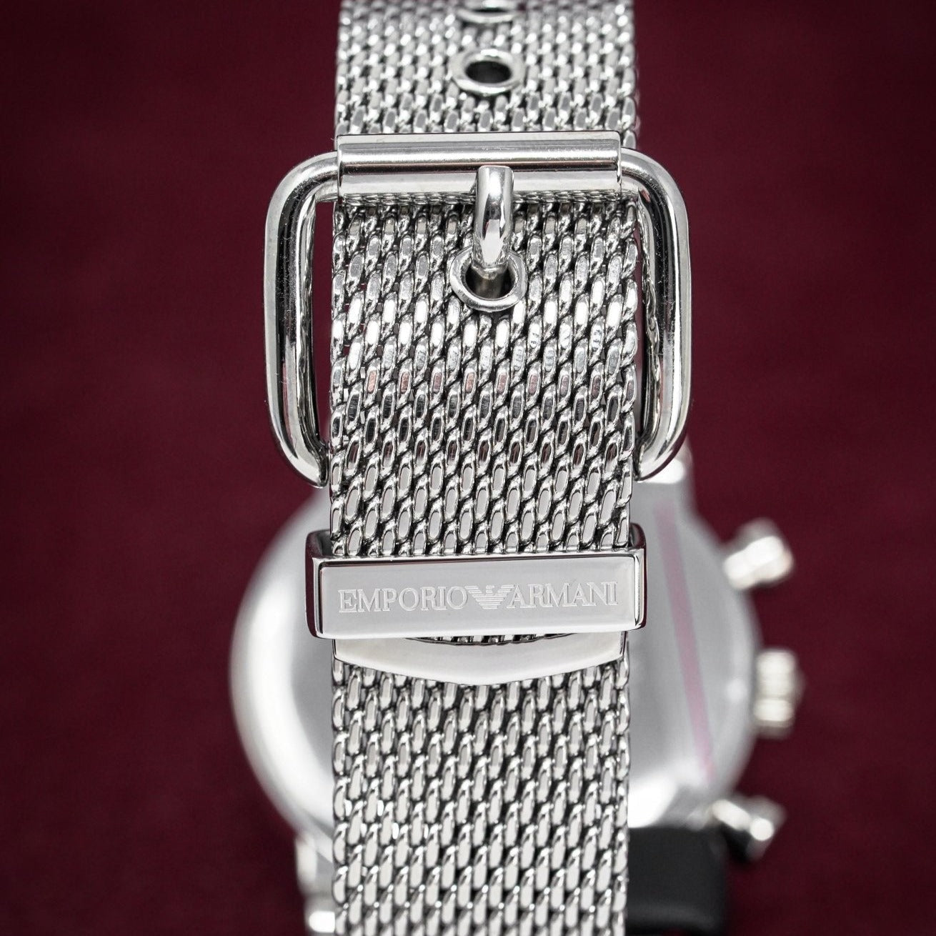 Emporio Armani Ar1808 Men S Luigi Chronograph Mesh Watch - Image 6