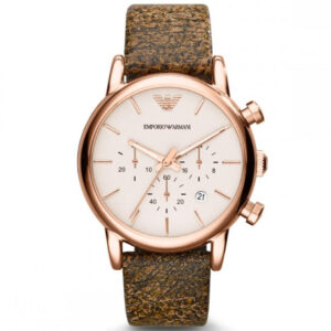 Emporio Armani Ar1809 Men S Luigi Chronograph Rose Gold Pvd Watch