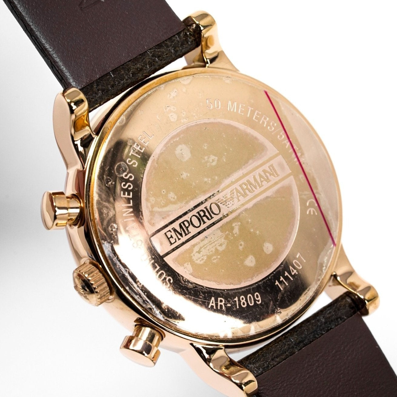 Emporio Armani Ar1809 Men S Luigi Chronograph Rose Gold Pvd Watch - Image 3