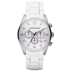 Emporio Armani Ar5859 Men S Chronograph Tazio White Watch