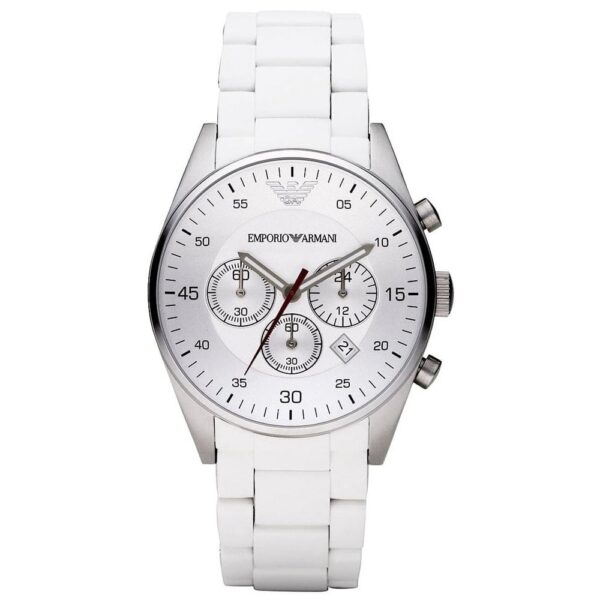 Emporio Armani Ar5859 Men S Chronograph Tazio White Watch