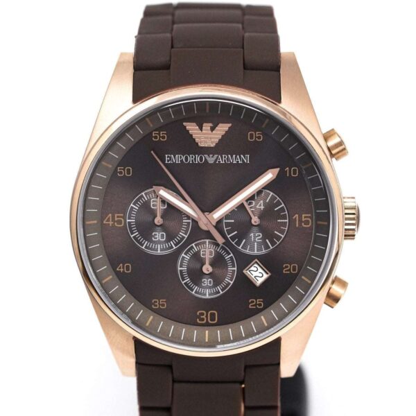 Emporio Armani Ar5891 Ladies Chronograph Brown Watch - alternate view